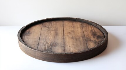 Vintage barrel lid for display arrangements