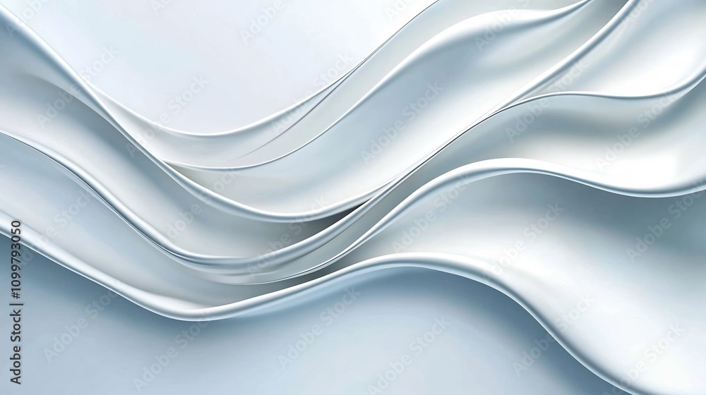 Poster smooth flowing abstract white wave pattern ideal for branding and advertising
