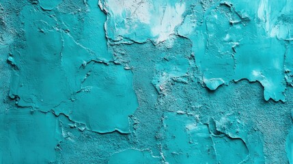 Obraz premium Saturated turquoise blue low contrast concrete textured background Vibrant wall texture with space available for text overlay and mockups reflecting current color trends