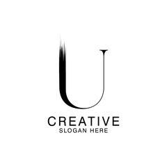 Obraz premium Unique Modern Creative elegant letter U logo Abstract template Design. Premium Monogram Vector