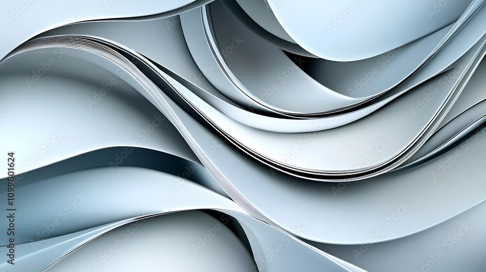 Aufkleber elegant and flowing abstract curves creating a sense of dynamic motion and fluidity
