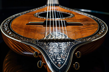 Obraz premium Aesthetic Elegance and Grace captured in the Image of a String Musical Instrument