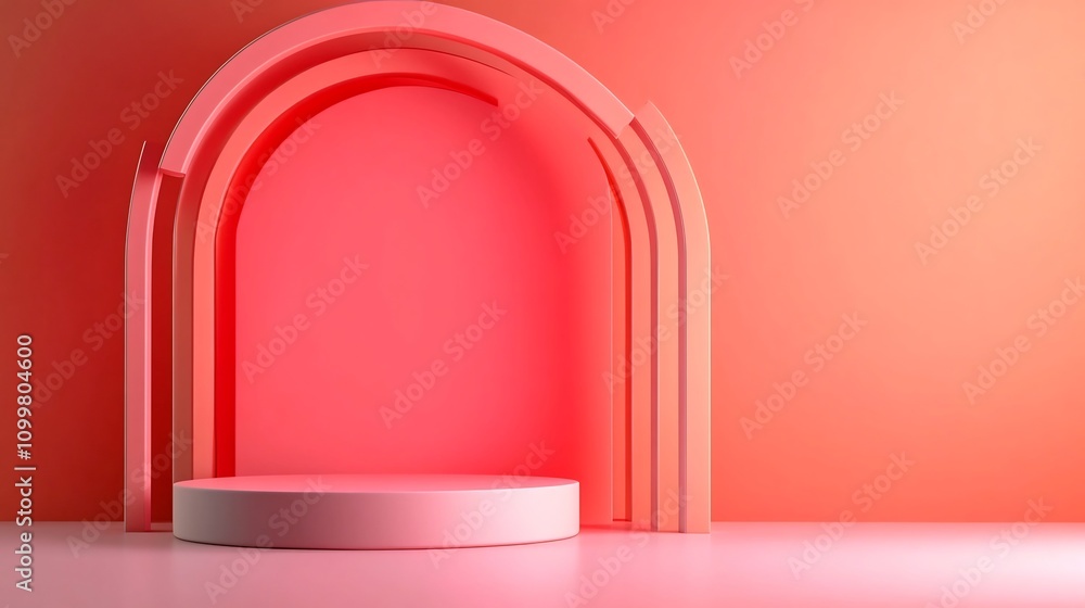 Poster elegant red gradient background with subtle glowing effects for modern branding and product designs