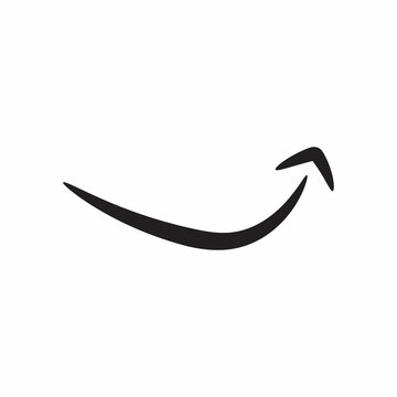 Amazon arrow icon png, smile logo icon arrow symbol vector, cartoon mouth, eps10