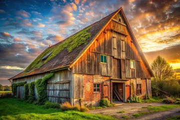 Poster de jardin  Abandoned Barn Urban Exploration AI Photography - Alte Scheune  © chaowalit