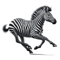 Fototapeta premium zebra isolated on white