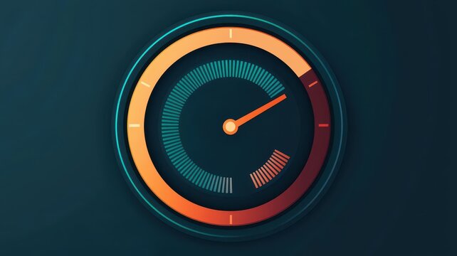 A futuristic energy consumption dashboard, glowing over a bold gradient of teal transitioning into fiery red, 3D render