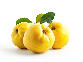quince isolated on white background