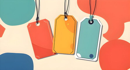 colourful shopping tags. business . sale tags