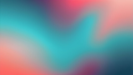 Obraz premium neon Teal, Coral, Silver glowing gradient background, a soft grainy noise texture with shimmering highlights and Smooth Transitions for a dynamic effect.