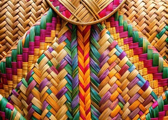 Obraz premium Handcrafted Rattan Weaving Texture Fashion Photography
