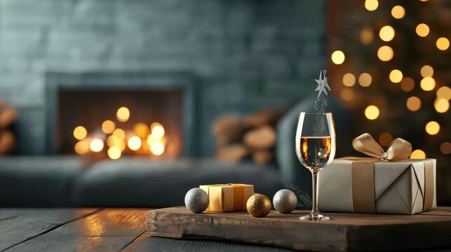 Celebrating with sparkling party favors and a festive bea standard at a cozy gathering home decor festive atmosphere holiday spirit