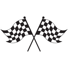 Fototapeta premium crossed racing checkered flags Ai vector file eps vector file along with jpg associated on white background