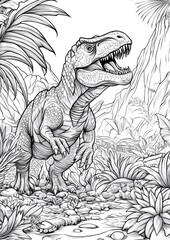 Fototapeta premium Dinosaur Coloring page