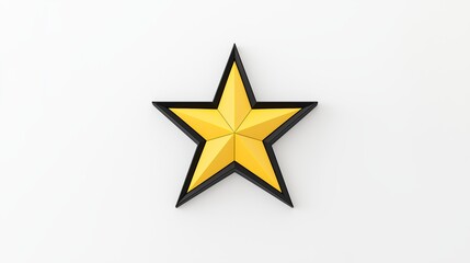 Gold star, symbolizing business excellence and success, with abstract shapes adding elegance.