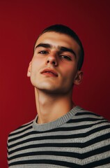 Obraz premium A man with a shaved head