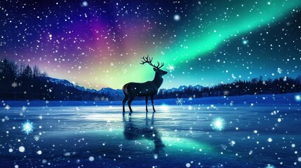 Deer, surreal fantasy abstrakt