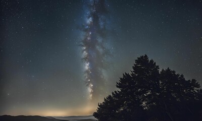 Night sky with stars and galaxy in outer space, universe background