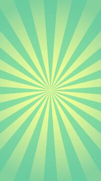 右回転するサンバーストのループ動画（緑）【縦長ビデオ】