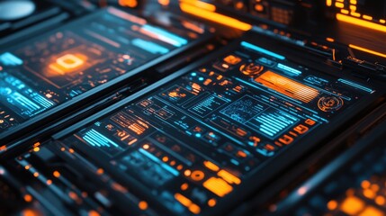 Naklejka premium Visualizing Tech Strategy with Innovative Displays