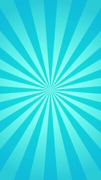 右回転するサンバーストのループ動画（青）【縦長ビデオ】