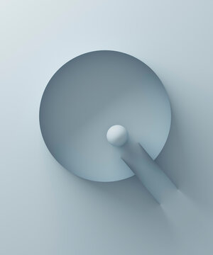 Gray colored abstract alphabet Q with 3D sphere
