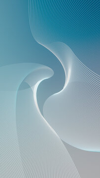 Abstract white threads against colored background