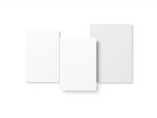 3 sizes book cover mockup on white background, graphic, paper, branding