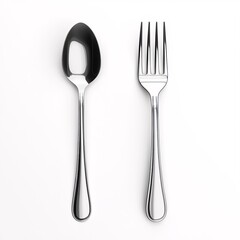 fork and spoon stainless, tableware, dining 