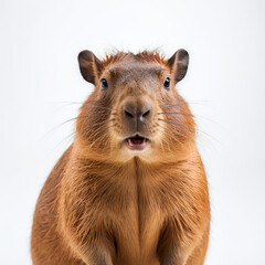 Fototapeta premium capybara on white background