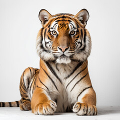 Fototapeta premium bengal tiger on white background