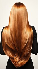 Naklejka premium Gorgeous Long Red Hair: A Guide to Healthy and Shiny Locks