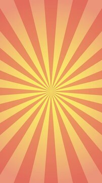 Loop video of Sunburst rotating right (orange) [vertical video]