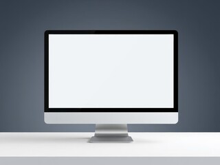 Desktop vector mockup with blank screen for showcasing website design or app development, development, app, showcase