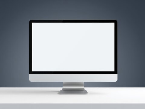 Desktop vector mockup with blank screen for showcasing website design or app development, development, app, showcase