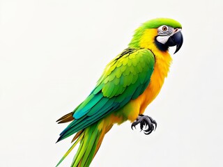 Fototapeta premium A minimalist macaw, sleek and bold, a vibrant splash of color.