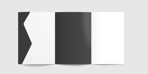 Fototapeta premium Folder die cut mock up template vector with customizable design elements for branding and presentation purposes, template, corporate, mock up