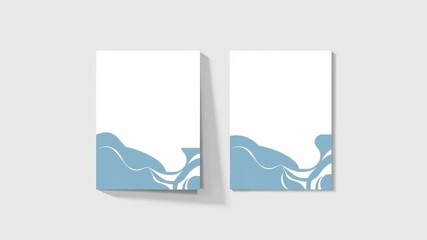 Folder die cut mock up template vector with realistic shadow and highlights, vector, design, mock up