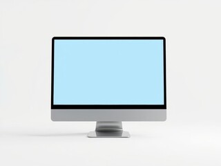Fototapeta premium Modern laptop mock up with clear screen display, isolated on white background, blank, digital