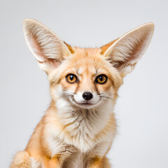 Obraz premium fennec fox on white background