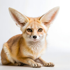 Obraz premium fennec fox on white background