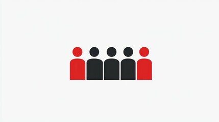 Fototapeta premium Team Group People Icons Leadership Collaboration Unity