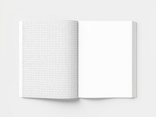 Fototapeta premium Square book cover mockup with blank pages, textured background for design presentation and branding, background, branding