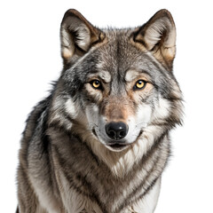Fototapeta premium grey wolf on white background