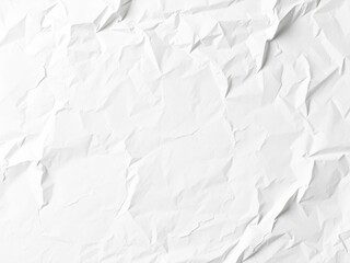 Fototapeta premium White crumpled poster with blank white paper background, wrinkled, poster, background