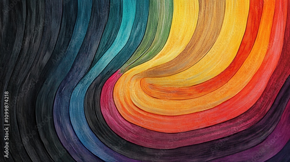 Poster abstract colorful swirling wave pattern design