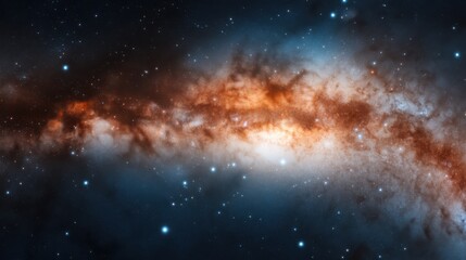 Obraz premium Stargazing adventure galaxy exploration under a moonless sky