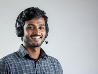 Smiling Customer Service Representative