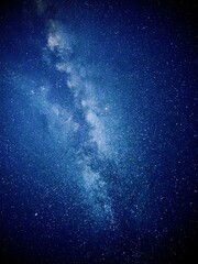 Fototapeta premium Blue Galaxy and star on the night.