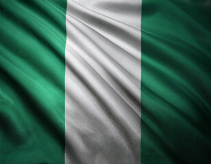Obraz premium Firefly 3D illustration of Large Nigerian Flag fullscreen background 20995